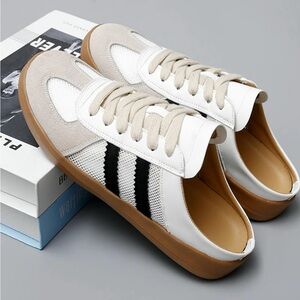 Women’s Black Beige and White Casual Sneakers